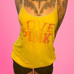 Victorias Secret PINK xs women's yellow tank tunic y2k vintage grailed 2007